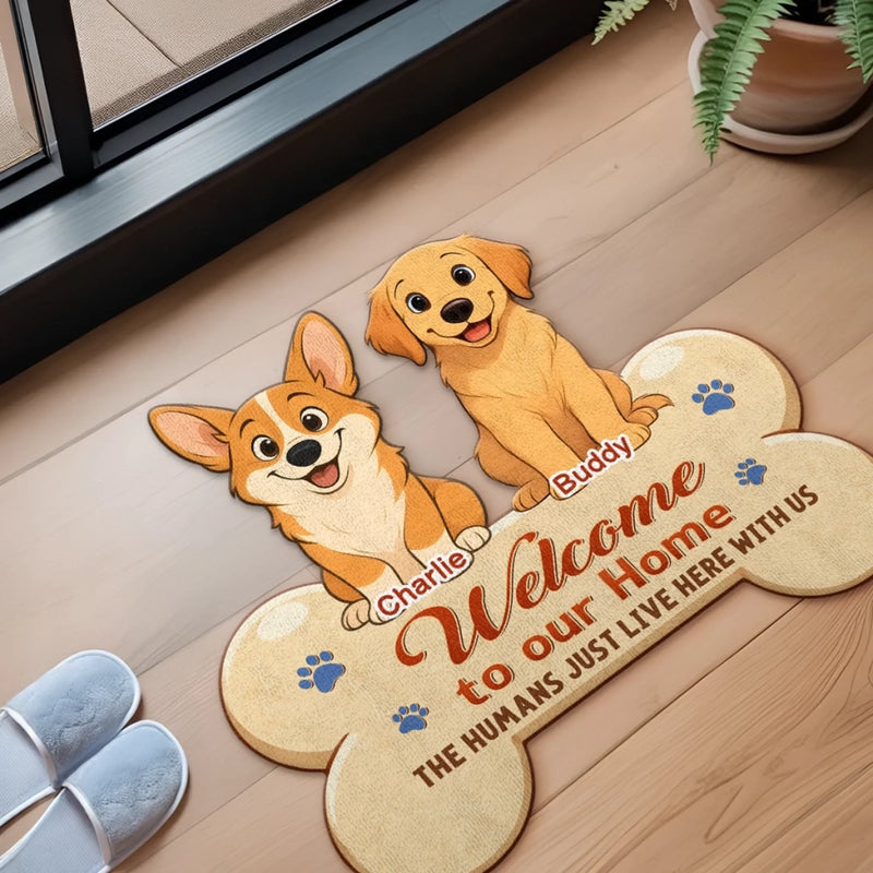 Custom Shaped Doormat - Personalized Birthday Gifts For Dog Lovers, Dog Dad And Mom - This Home Belongs To The Dog