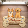 Custom Shaped Doormat - Personalized Birthday Gifts For Dog Lovers, Dog Dad And Mom - This Home Belongs To The Dog