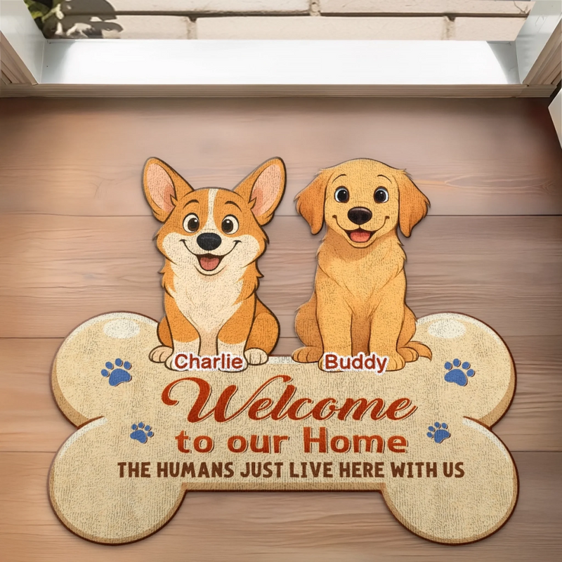 Custom Shaped Doormat - Personalized Birthday Gifts For Dog Lovers, Dog Dad And Mom - This Home Belongs To The Dog