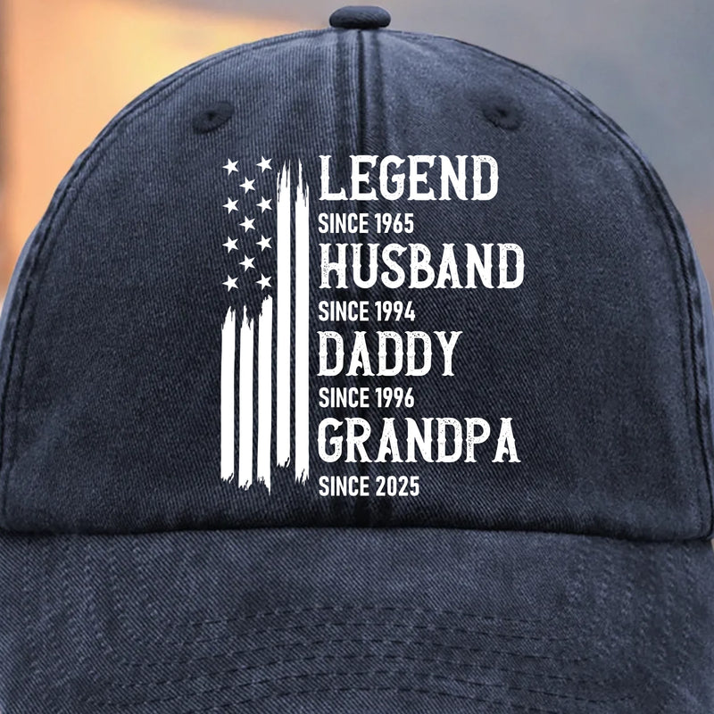 Custom Vintage Washed Denim Baseball Cap - Personalized Birthday Gifts For Dad, Grandpa - Not All Heroes Wear Capes