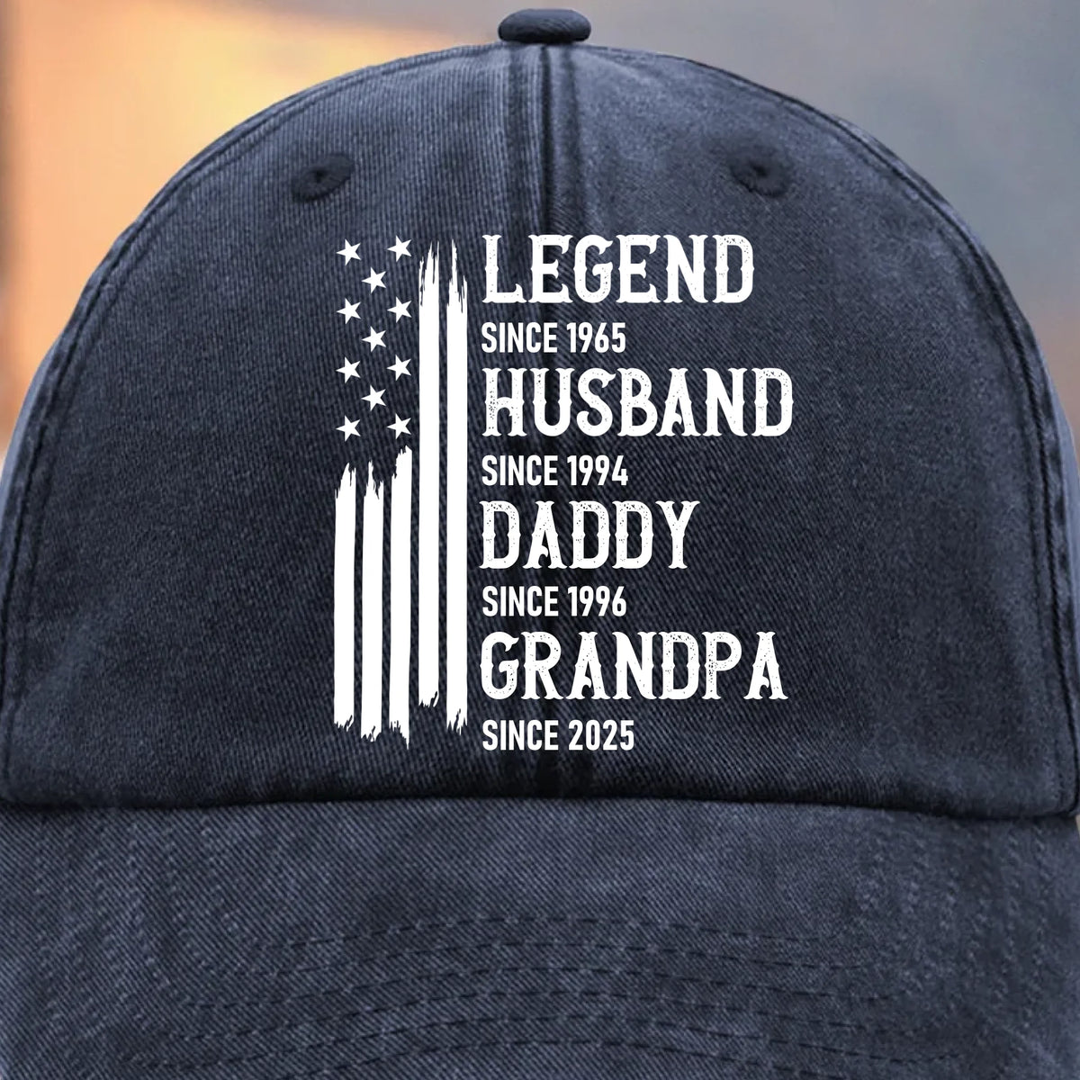 Custom Vintage Washed Denim Baseball Cap - Personalized Birthday Gifts For Dad, Grandpa - Not All Heroes Wear Capes