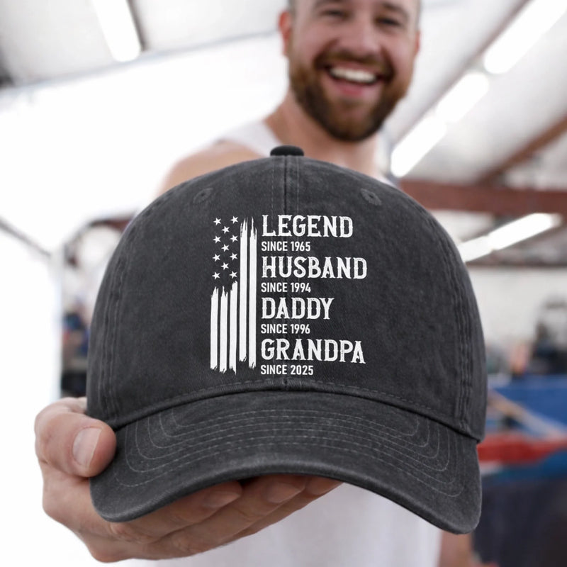 Custom Vintage Washed Denim Baseball Cap - Personalized Birthday Gifts For Dad, Grandpa - Not All Heroes Wear Capes