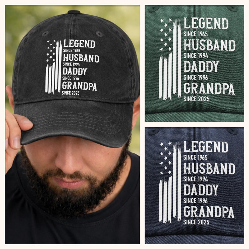 Custom Vintage Washed Denim Baseball Cap - Personalized Birthday Gifts For Dad, Grandpa - Not All Heroes Wear Capes