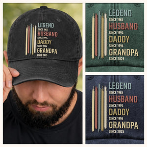 Custom Vintage Washed Denim Baseball Cap - Personalized Birthday Gifts For Dad, Grandpa - Proud To Be Your Kid