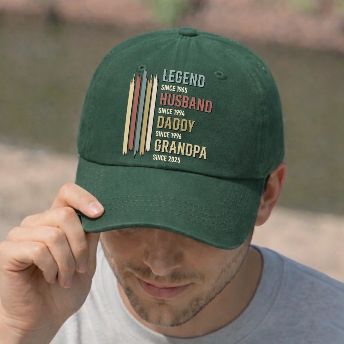 Custom Vintage Washed Denim Baseball Cap - Personalized Birthday Gifts For Dad, Grandpa - Proud To Be Your Kid