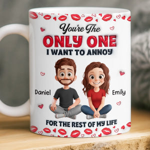 Custom 3D Inflated Effect Printed Mug - Personalized Anniversary Wedding Gifts For Husband And Wife, Him And Her - Love You More Every Day