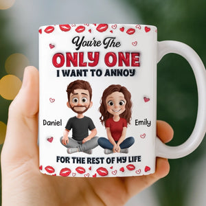 Custom 3D Inflated Effect Printed Mug - Personalized Anniversary Wedding Gifts For Husband And Wife, Him And Her - Love You More Every Day