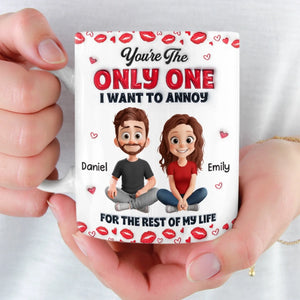Custom 3D Inflated Effect Printed Mug - Personalized Anniversary Wedding Gifts For Husband And Wife, Him And Her - Love You More Every Day