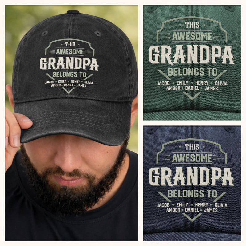 Custom Vintage Washed Denim Baseball Cap - Personalized Birthday Gifts For Dad, Grandpa, Husband - Simply The Best