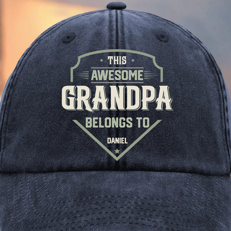 Custom Vintage Washed Denim Baseball Cap - Personalized Birthday Gifts For Dad, Grandpa, Husband - Simply The Best