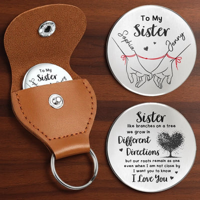 Custom Pocket Hug - Personalized Best Friend Birthday Gifts For Women, Besties, Sisters, BFF - Sisters Make Everything Better