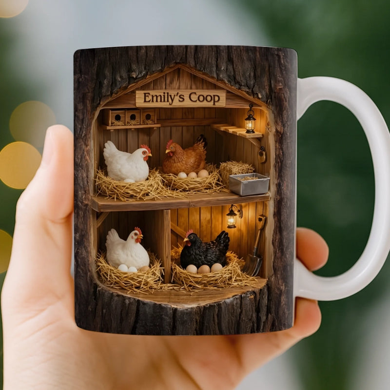 Custom Mug - Personalized Birthday Gifts For Women, Men - A Little Coop A Lot Of Love
