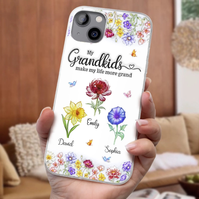 Custom Clear Phone Case - Personalized Mother's Day Birthday Gifts For Mom, Grandma - The Sweetest Part Of Her World