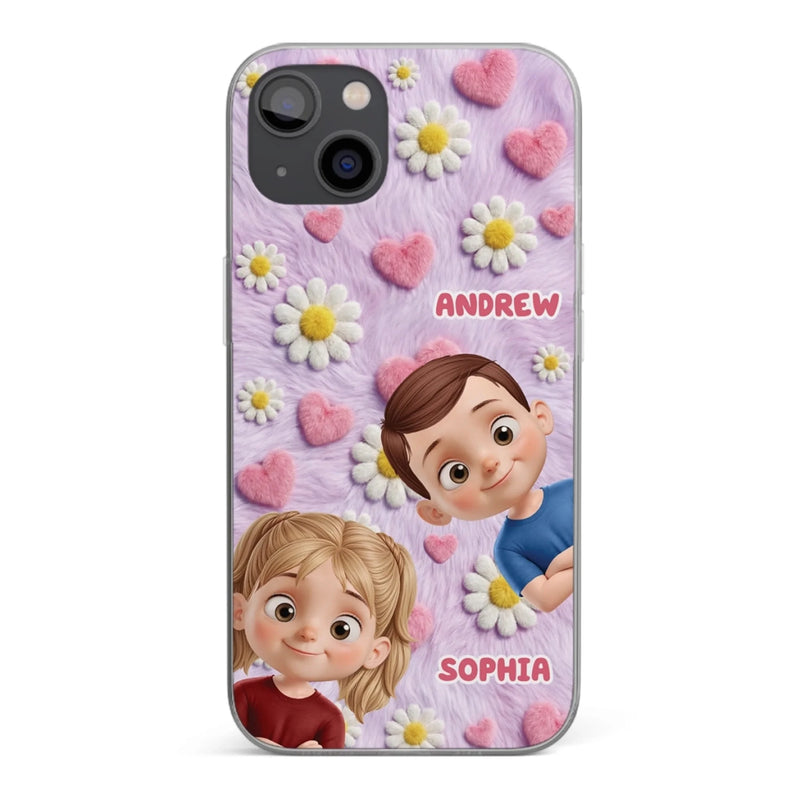Custom Clear Phone Case - Personalized Mother's Day Birthday Gifts For Mom, Grandma - Happiness In The Little Things