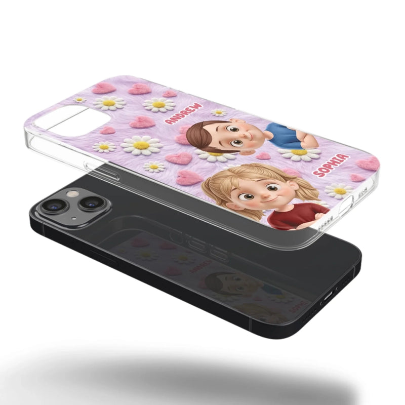 Custom Clear Phone Case - Personalized Mother's Day Birthday Gifts For Mom, Grandma - Happiness In The Little Things