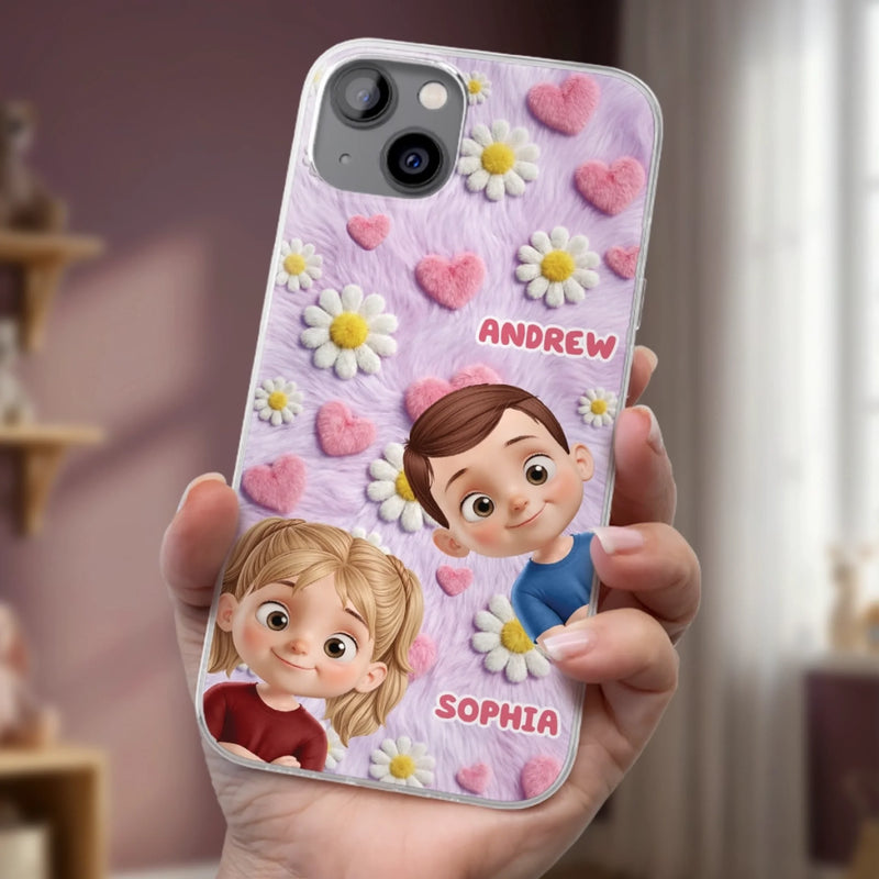 Custom Clear Phone Case - Personalized Mother's Day Birthday Gifts For Mom, Grandma - Happiness In The Little Things