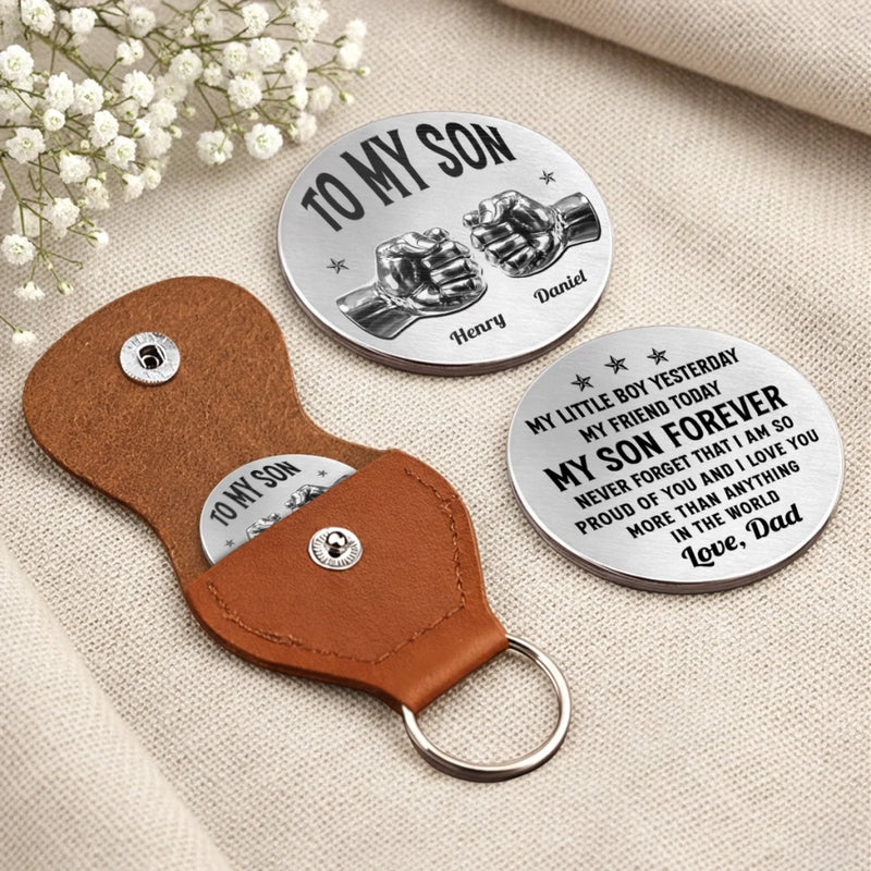 Custom Pocket Hug - Personalized Birthday Gifts For Son - My Little Boy Yesterday, My Friend Today