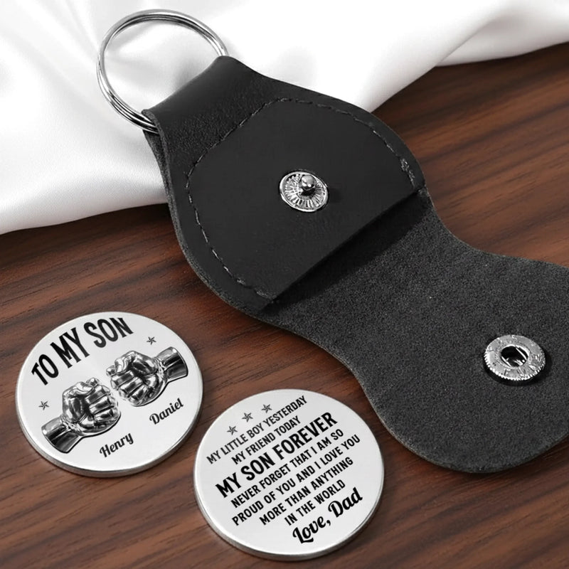 Custom Pocket Hug - Personalized Birthday Gifts For Son - My Little Boy Yesterday, My Friend Today