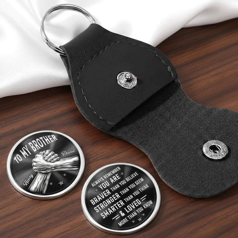 Custom Pocket Hug - Personalized Birthday Gifts For Brother - Raised Together As Brothers