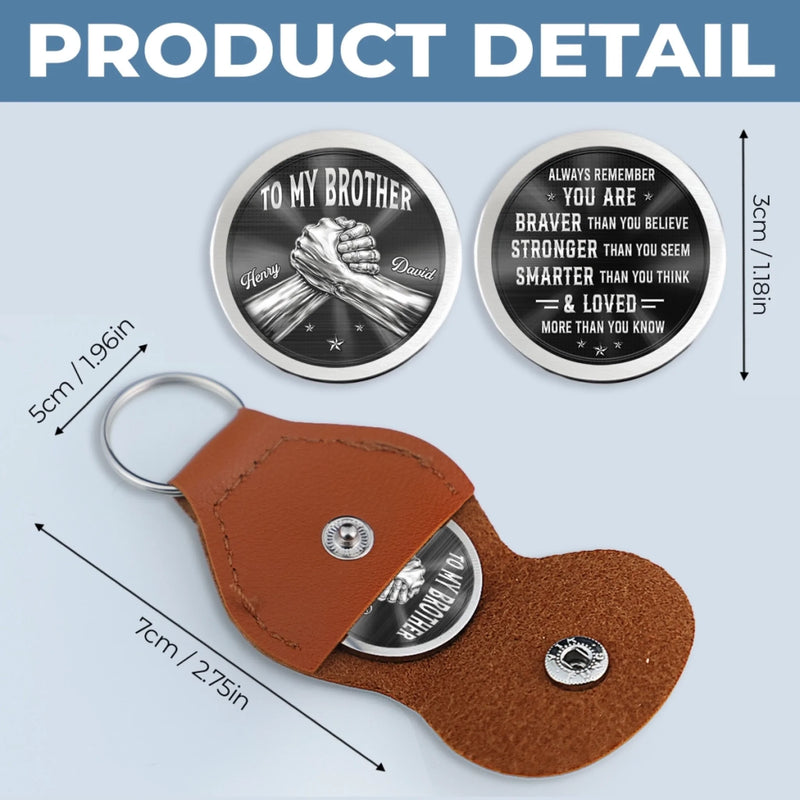 Custom Pocket Hug - Personalized Birthday Gifts For Brother - Raised Together As Brothers