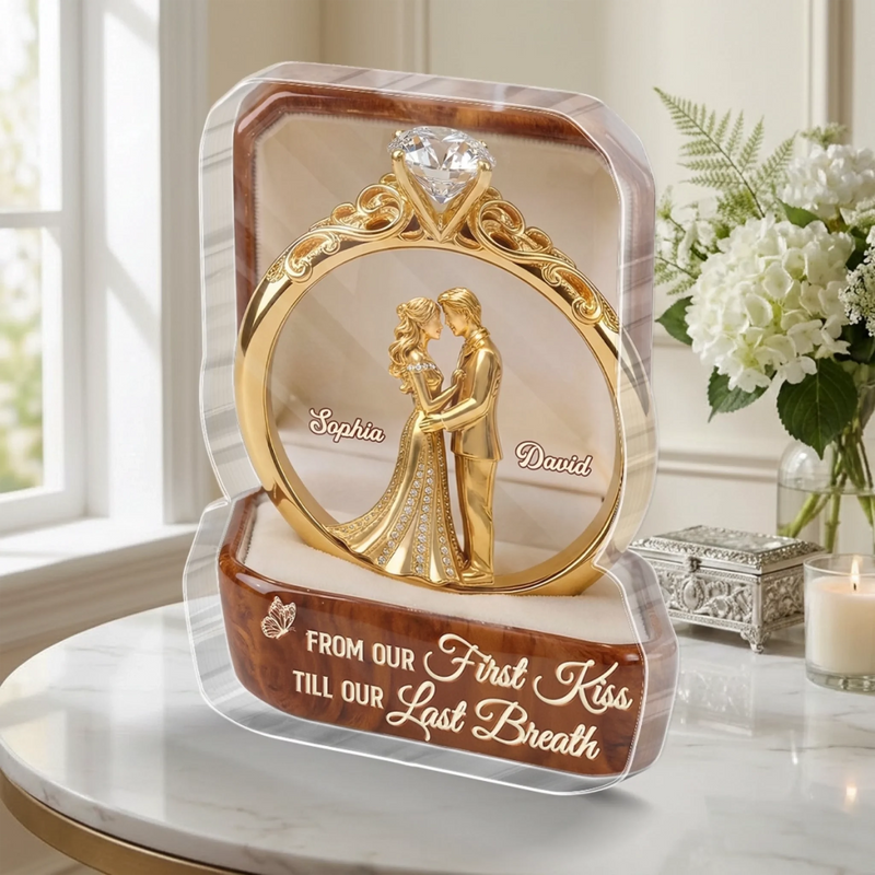 Custom Acrylic Plaque - Personalized Anniversary Wedding Gifts For Husband And Wife, Him And Her - From This Moment To Forever