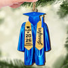 Caps Off To New Beginnings - Family Personalized Custom Ornament - Wood Custom Shaped - Christmas Gift, Graduation Gift For Family Members, Siblings, Brothers, Sisters