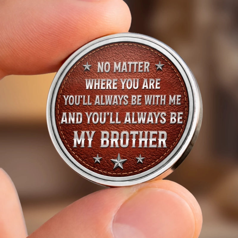 Custom Pocket Hug - Personalized Birthday Gifts For Brother - Brothers Stand Side By Side