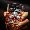 Custom Whiskey Glass - Personalized Birthday Gifts For Brother - Brothers Strong At Heart
