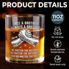 Custom Whiskey Glass - Personalized Birthday Gifts For Brother - Brothers Strong At Heart