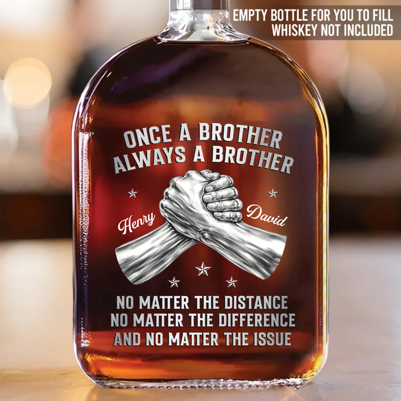 Custom Whiskey Bottle - Personalized Birthday Gifts For Brother - Brothers Through All Seasons