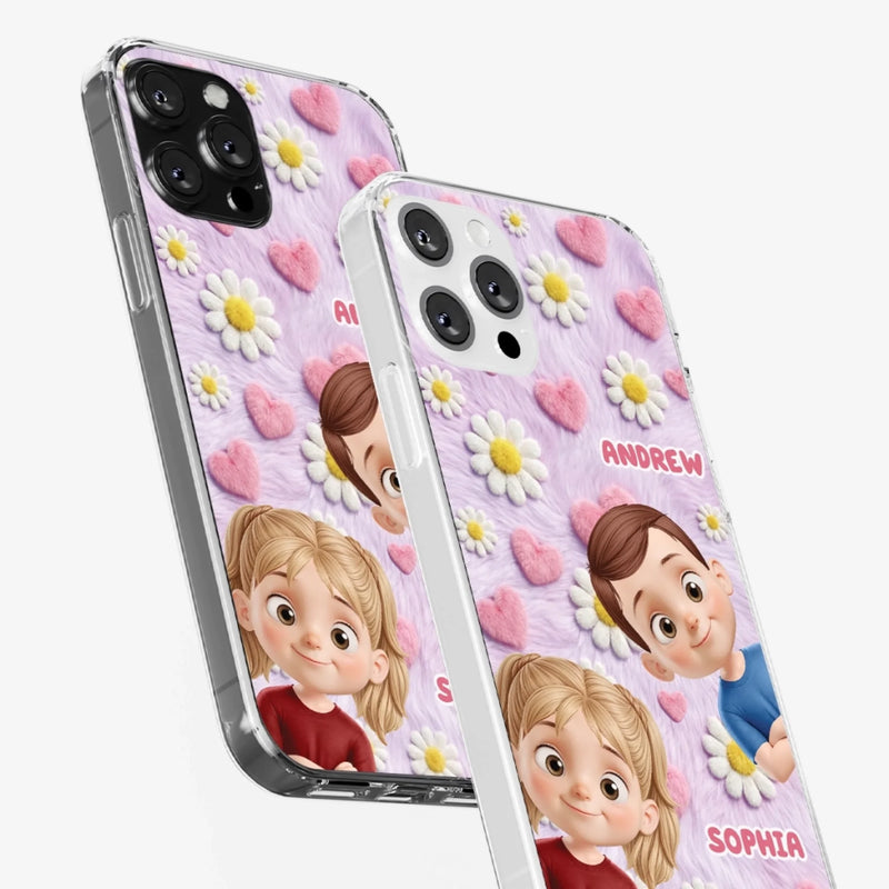 Custom Clear Phone Case - Personalized Mother's Day Birthday Gifts For Mom, Grandma - Happiness In The Little Things