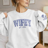 Custom Unisex Sweatshirt, Hoodie With Design On Sleeve - Personalized Anniversary Wedding Gifts For Husband And Wife, Him And Her -My Wife My Forever