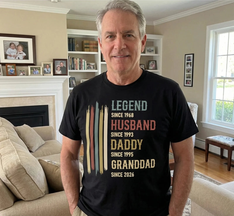 Custom Unisex T-shirt, Premium T-shirt, Hoodie - Personalized Birthday Gifts For Dad, Grandpa, Husband - Old Enough To Be Legendary