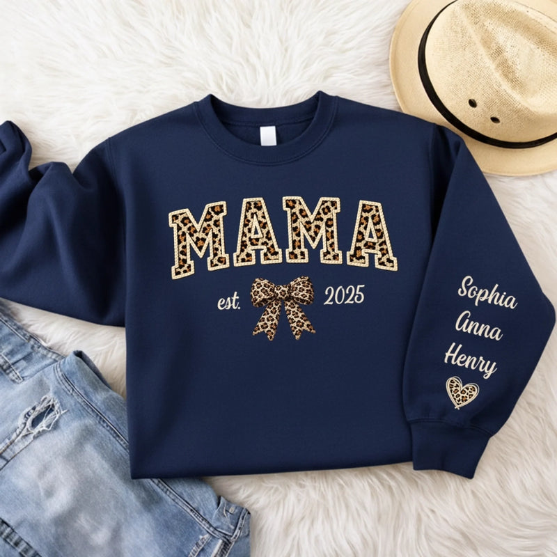 Custom Unisex Sweatshirt, Hoodie With Design On Sleeve - Personalized Mother's Day Gifts For Mom, Grandma - Mom Heart Full Of Love