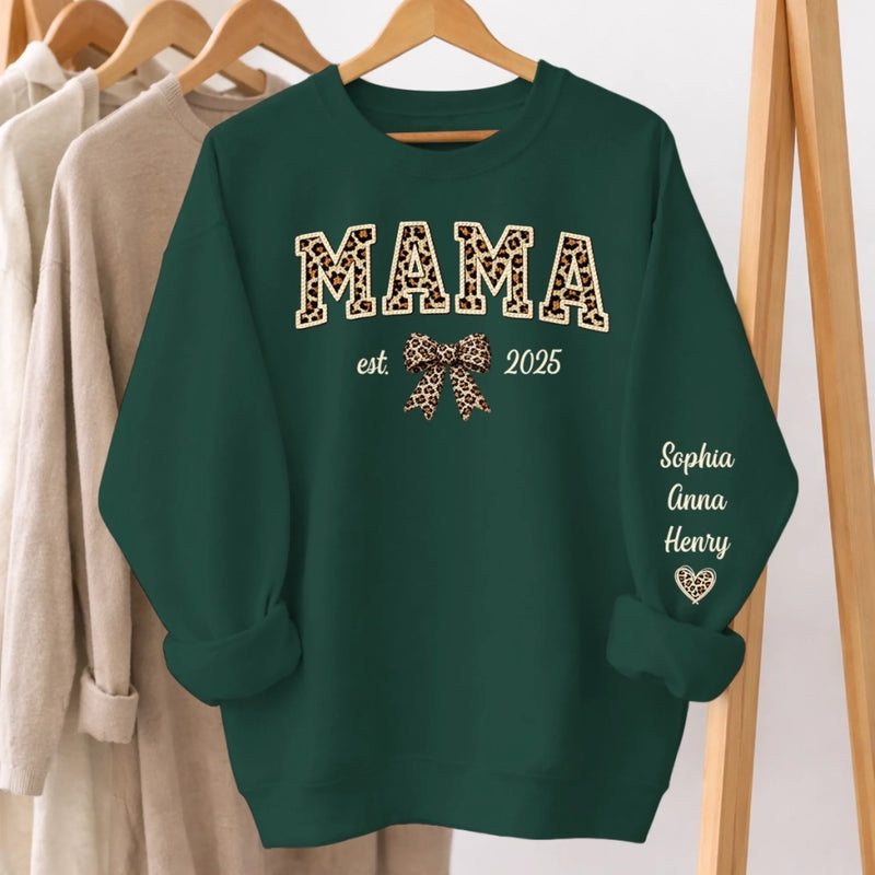 Custom Unisex Sweatshirt, Hoodie With Design On Sleeve - Personalized Mother's Day Gifts For Mom, Grandma - Mom Heart Full Of Love