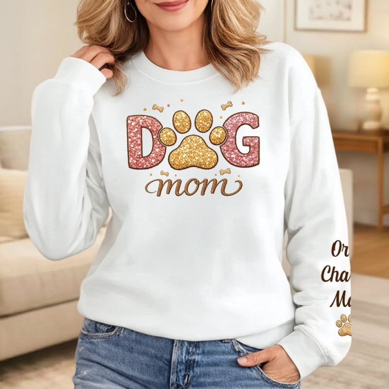 Custom Unisex Sweater, Hoodie With Design On Sleeve - Personalized Birthday Gifts For Dog Cat Lovers, Dog Dad And Mom, Cat Owners - Spoiled Pets Club