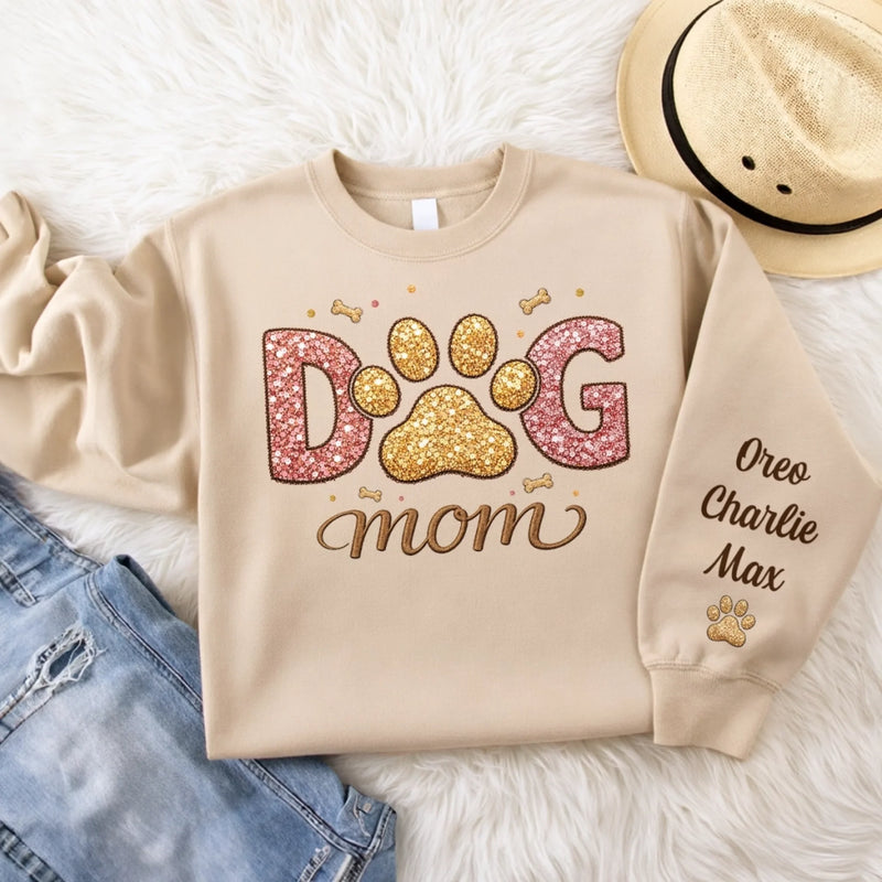 Custom Unisex Sweater, Hoodie With Design On Sleeve - Personalized Birthday Gifts For Dog Cat Lovers, Dog Dad And Mom, Cat Owners - Spoiled Pets Club