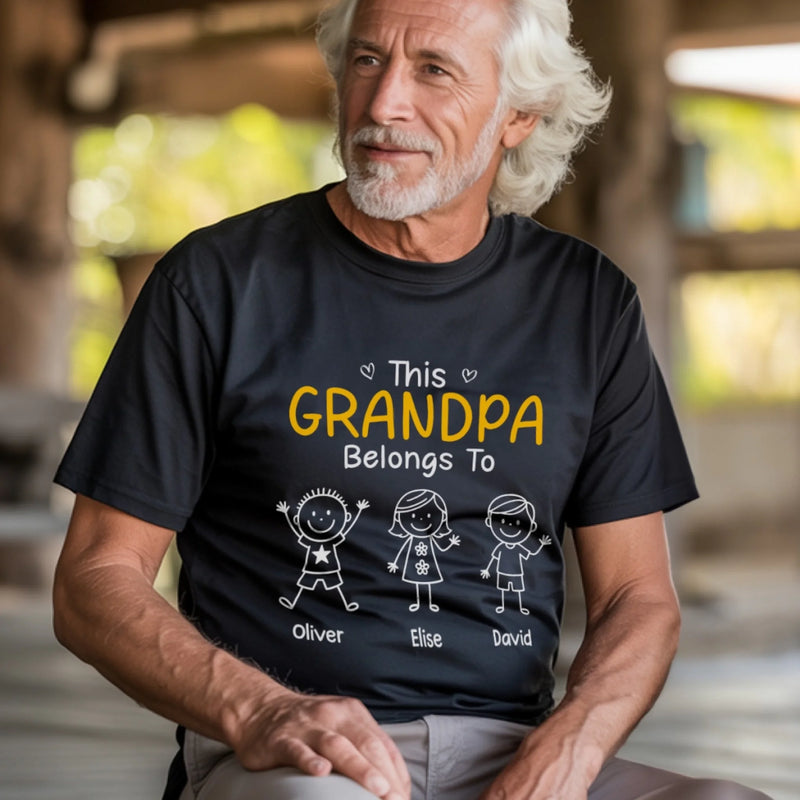 Custom Unisex T-shirt, Premium T-shirt, Sweatshirt - Personalized Birthday Gifts For Dad, Grandpa - Promoted To Grandpa