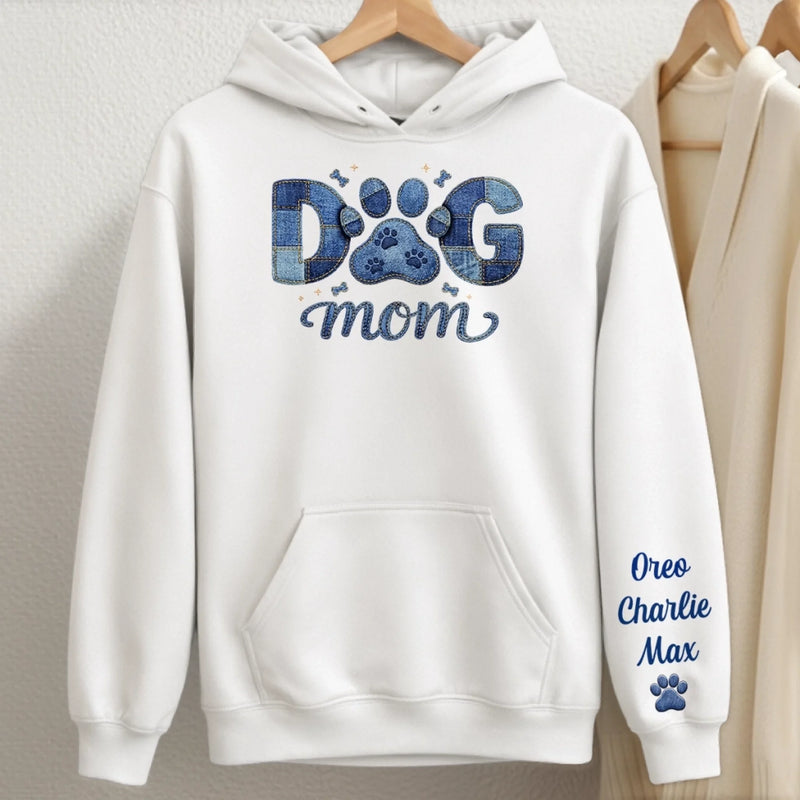 Custom Unisex Sweater, Hoodie With Design On Sleeve - Personalized Birthday Gifts For Dog Cat Lovers, Dog Dad And Mom, Cat Owners - Love Lives With Pets