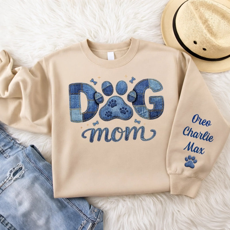 Custom Unisex Sweater, Hoodie With Design On Sleeve - Personalized Birthday Gifts For Dog Cat Lovers, Dog Dad And Mom, Cat Owners - Love Lives With Pets