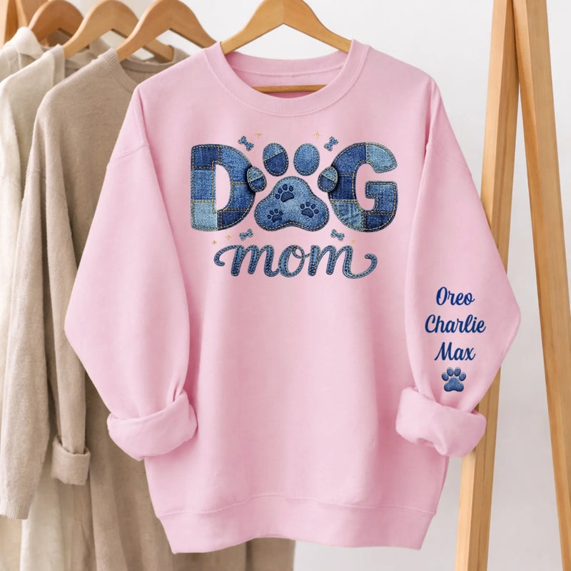 Custom Unisex Sweater, Hoodie With Design On Sleeve - Personalized Birthday Gifts For Dog Cat Lovers, Dog Dad And Mom, Cat Owners - Love Lives With Pets
