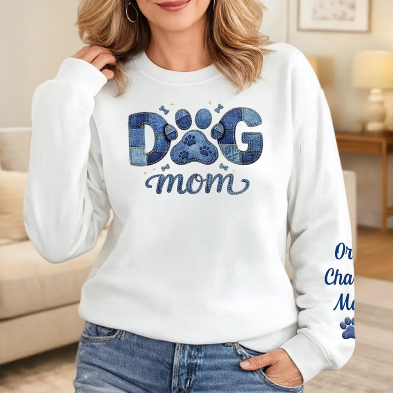 Custom Unisex Sweater, Hoodie With Design On Sleeve - Personalized Birthday Gifts For Dog Cat Lovers, Dog Dad And Mom, Cat Owners - Love Lives With Pets