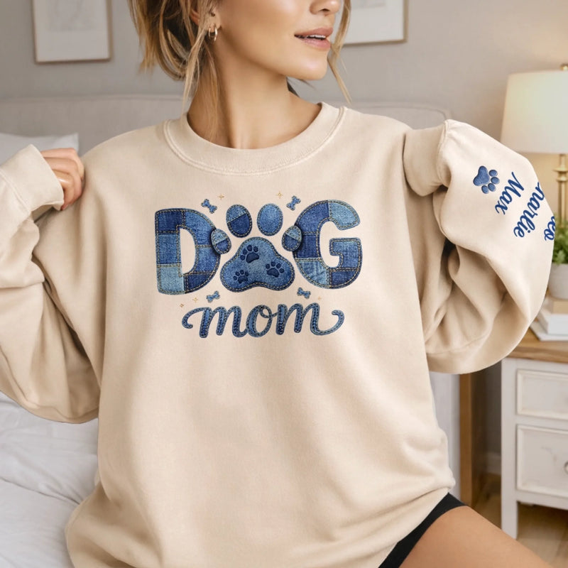 Custom Unisex Sweater, Hoodie With Design On Sleeve - Personalized Birthday Gifts For Dog Cat Lovers, Dog Dad And Mom, Cat Owners - Love Lives With Pets