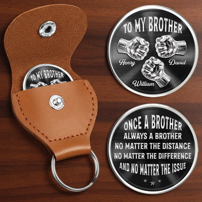 Custom Pocket Hug - Personalized Birthday Gifts For Brother - Brothers Through Every Storm