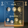 Custom Shaped 3D LED Walnut Night Light - Personalized Mother's Day Birthday Gifts For Mom, Grandma - Love Through Every Phase