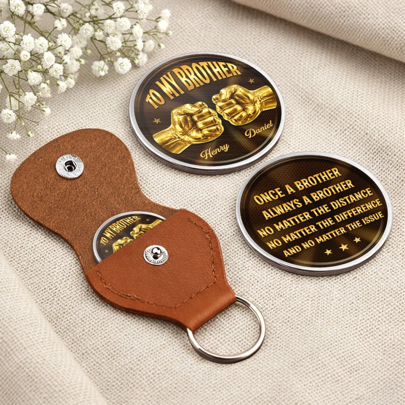 Custom Pocket Hug - Personalized Birthday Gifts For Brother - Built Together Like Brothers