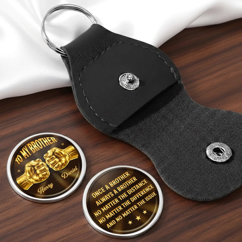 Custom Pocket Hug - Personalized Birthday Gifts For Brother - Built Together Like Brothers