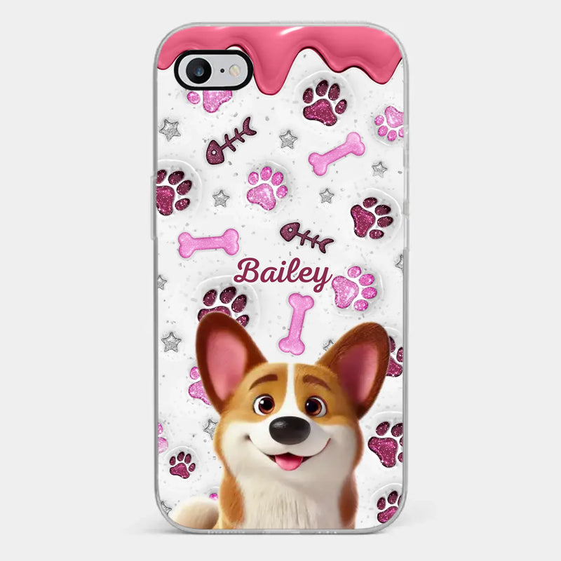 Custom Clear Phone Case - Personalized Christmas Birthday Gifts For Dog Cat Lovers, Dog Dad And Mom, Cat Owners - Pets Turn Houses Into Homes