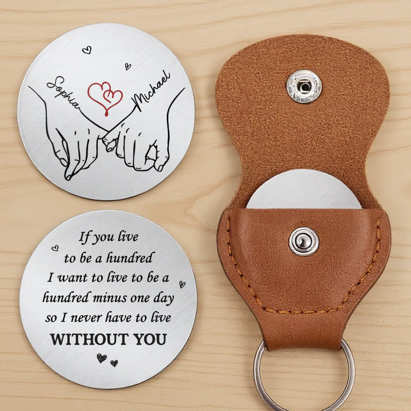 Custom Pocket Hug - Personalized Anniversary Wedding Gifts For Husband And Wife, Him And Her - Together Feels Calm Always