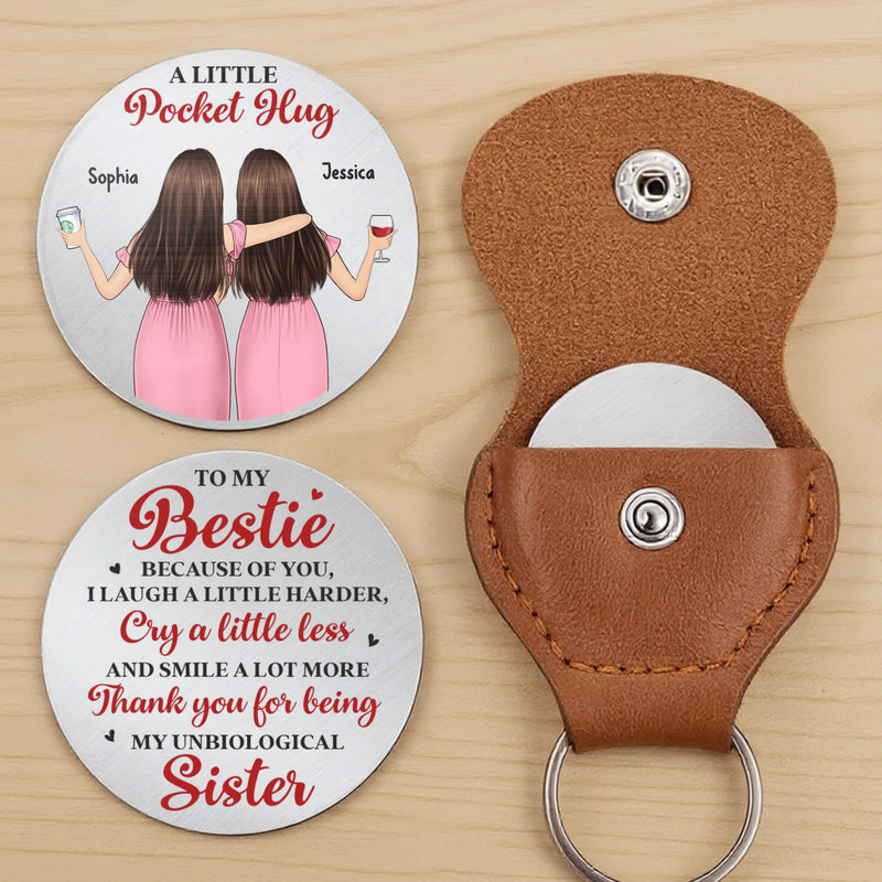 Custom Pocket Hug - Personalized Best Friend Birthday Gifts For Women, Besties, Sisters, BFF - Holiday Cheer Is Better Together